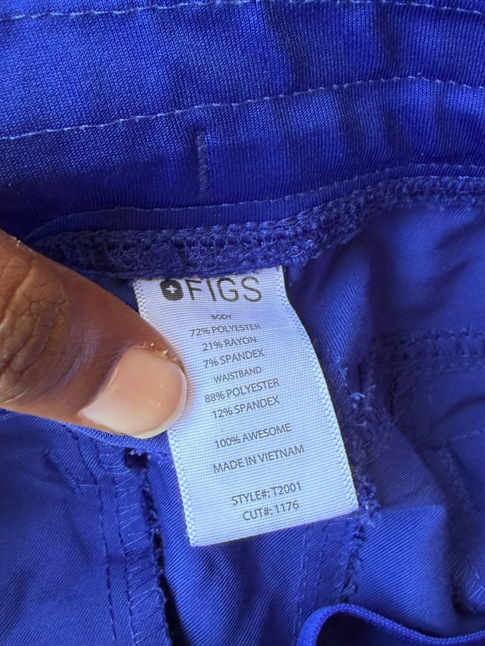 FIGS Axim Straight Leg Scrub Pants Men’s Medium Royal Blue Deep Royal Blue Lot 2